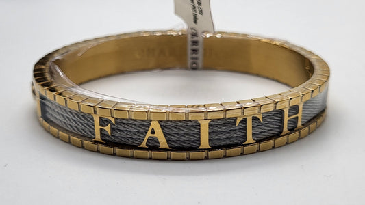 Charriol - Forever Faith, Gold Stainless Steel Bangle - 04-104-1139-31L