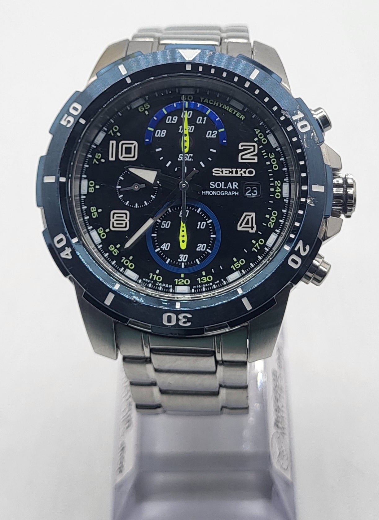 SEIKO Jimmie Johnson Chrono Solar Black Dial Men s Watch SSC637 Passion for Timepieces