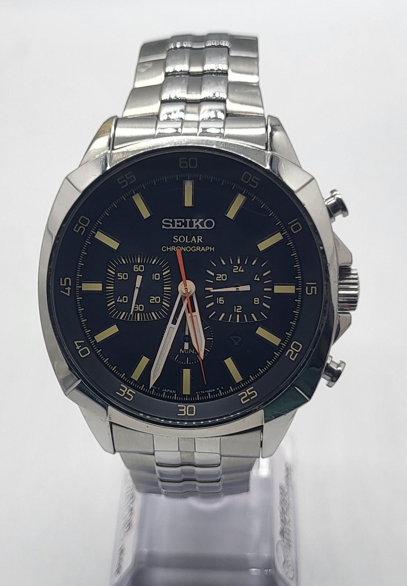 SEIKO - Recraft, Stainless Steel Solar Chronograph Men's Quartz Watch - SSC511