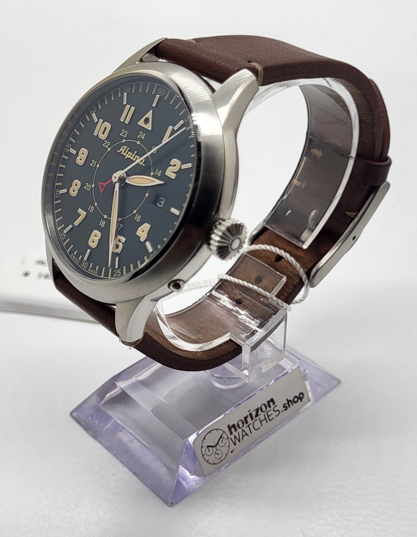 Alpina - Startimer, Stainless Steel Brown Leather Men's Automatic Watch - AL525KBG4SH6