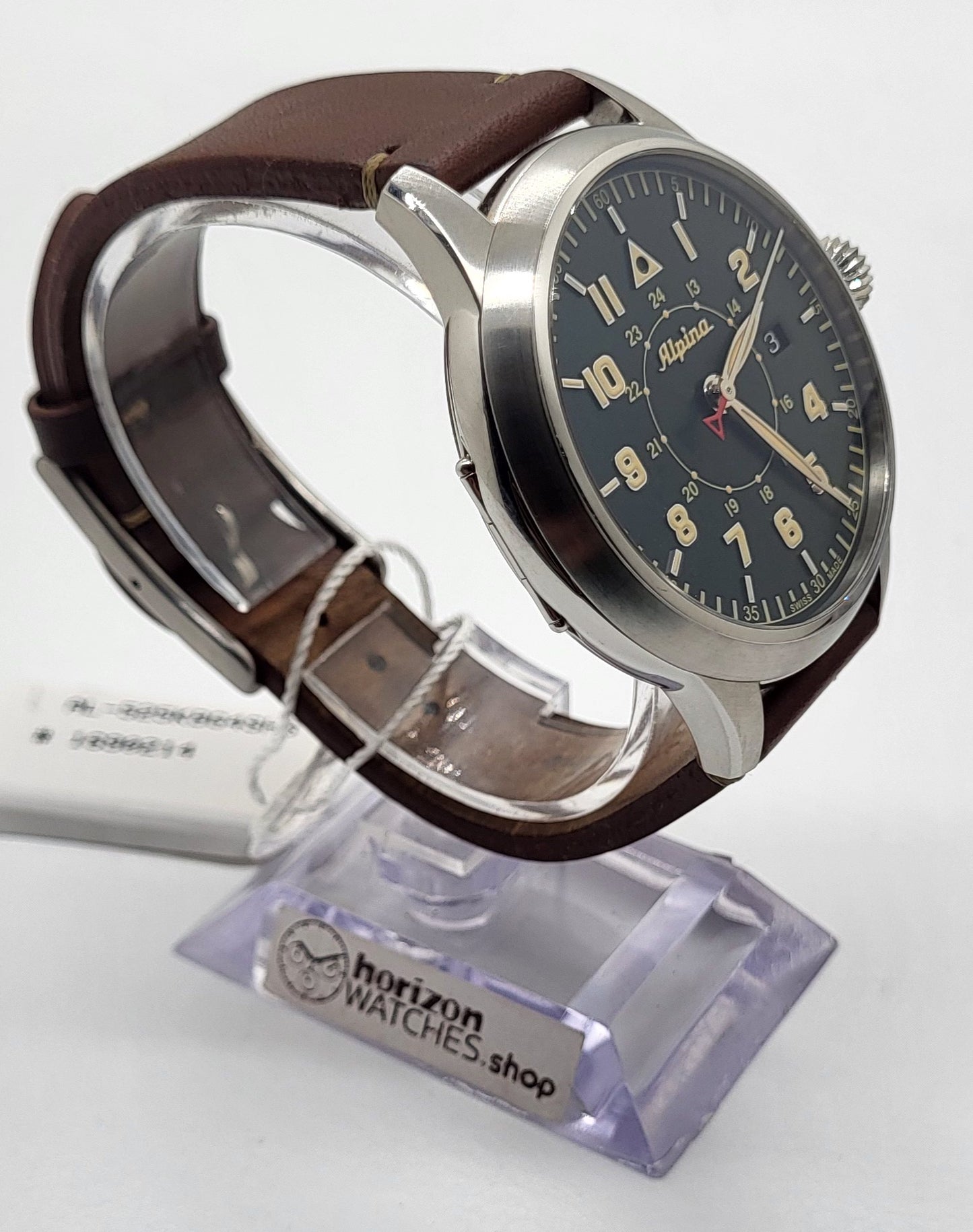 Alpina - Startimer, Stainless Steel Brown Leather Men's Automatic Watch - AL525KBG4SH6