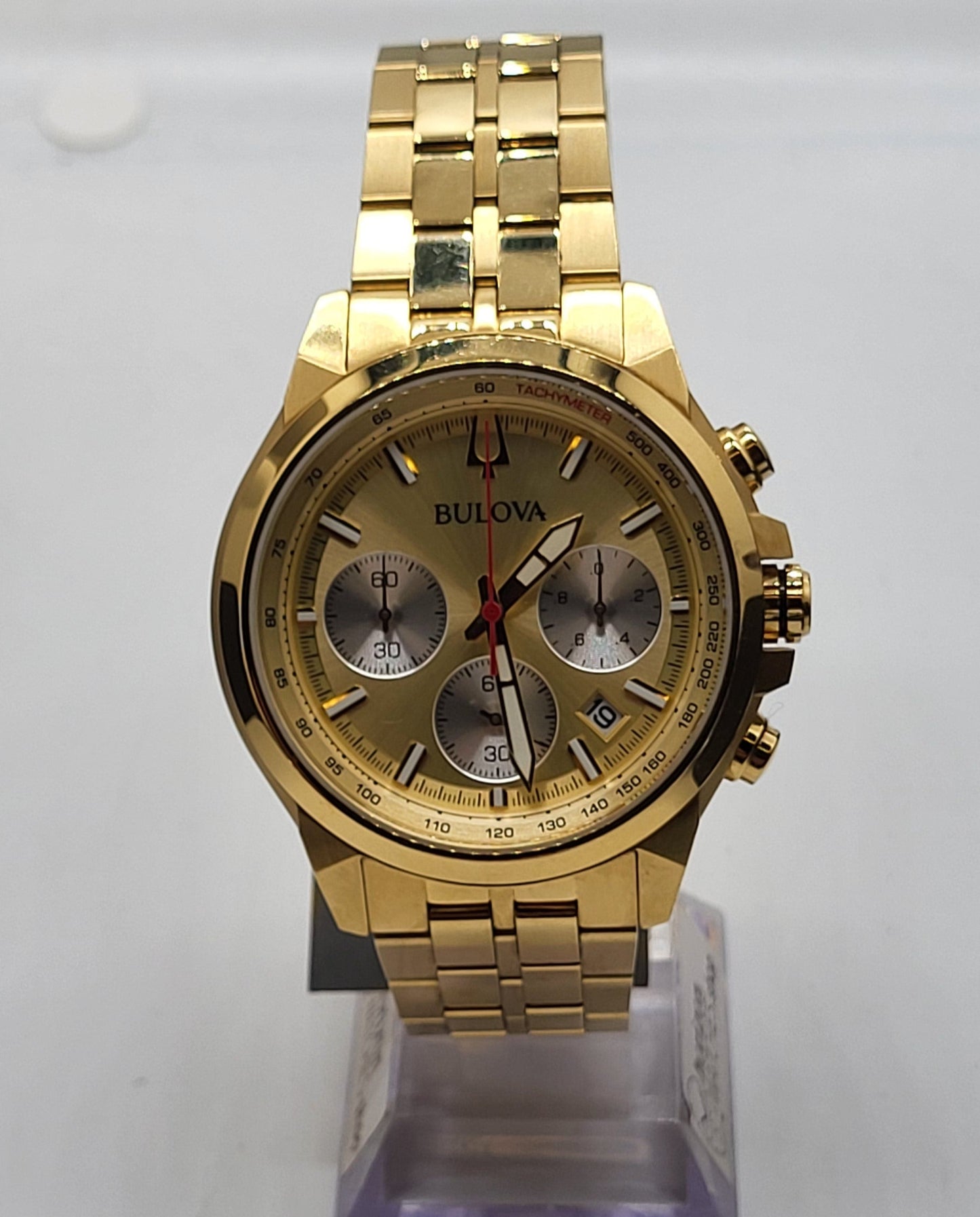 Bulova - Gold Chronograph Stainless Steel Men's Quartz Watch - 97B217 (USED)