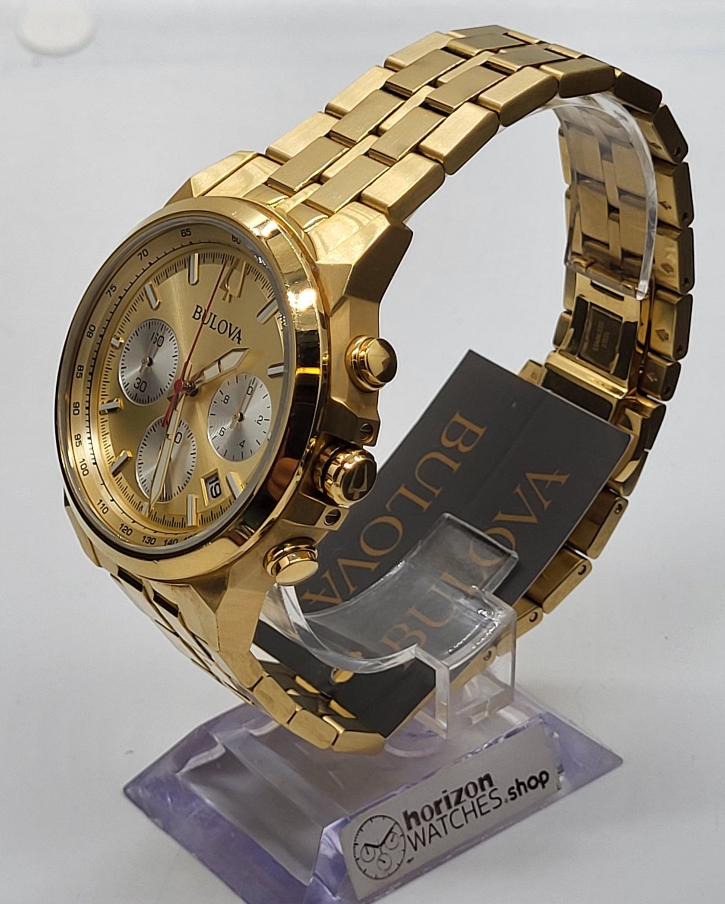 Bulova - Gold Chronograph Stainless Steel Men's Quartz Watch - 97B217 (USED)