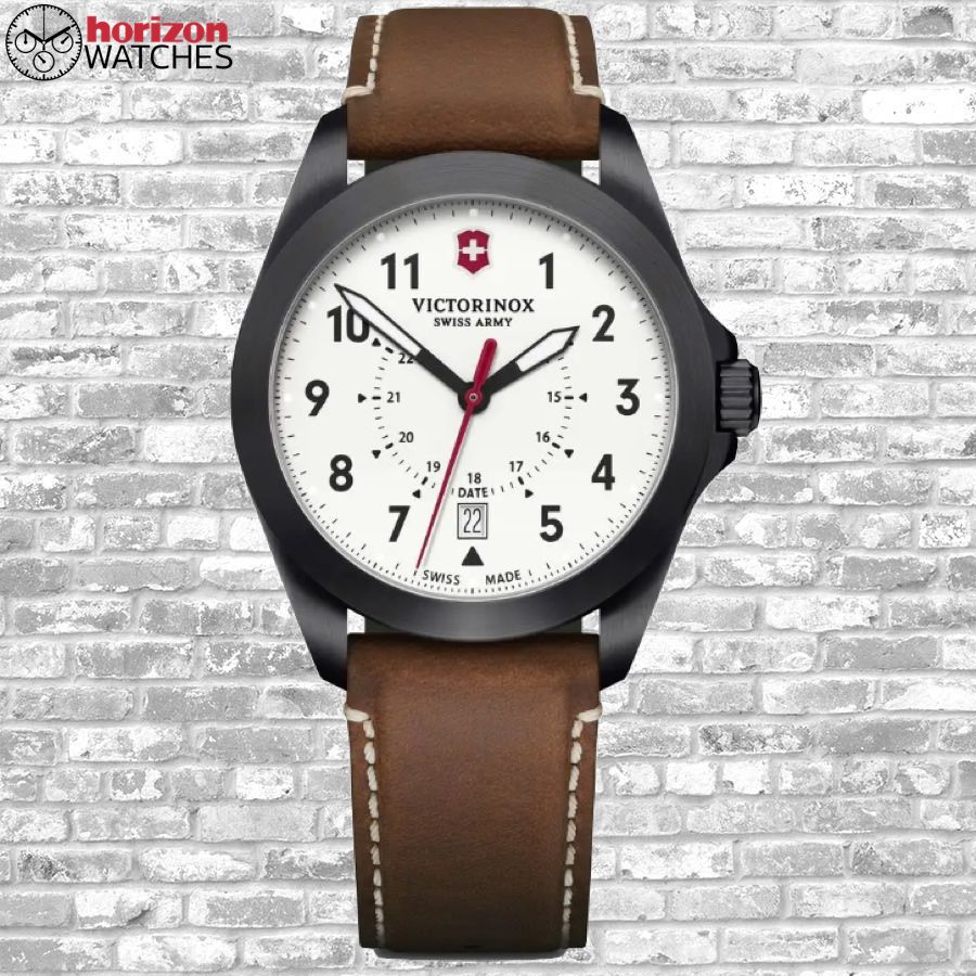 Victorinox - Heritage, Swiss Army White Dial Leather Men's Quartz Watch - 241969