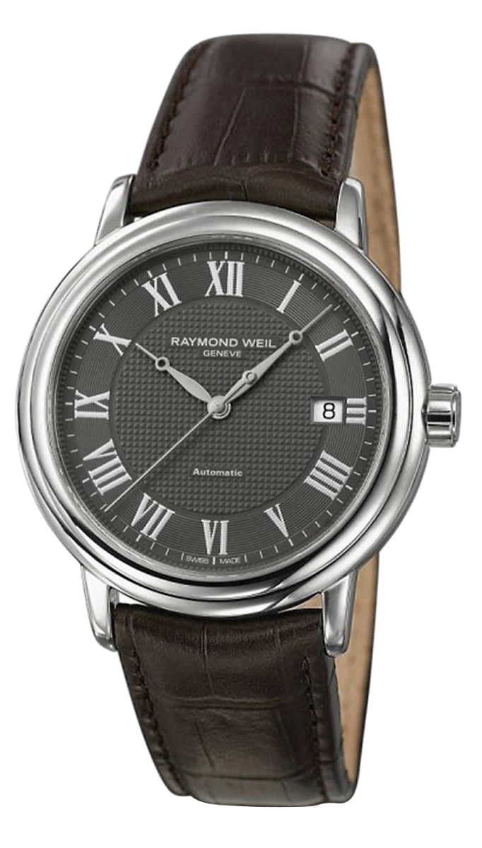 RAYMOND WEIL - Maestro, Brown Leather Strap Men's Automatic Watch - 2837STC00609