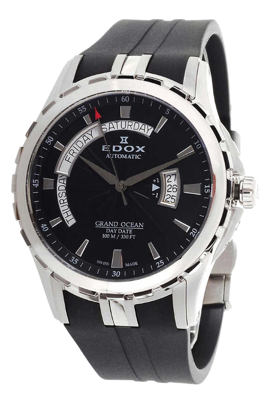 EDOX Grand Ocean Black Dial Men's Automatic Watch 83006 3CA NIN