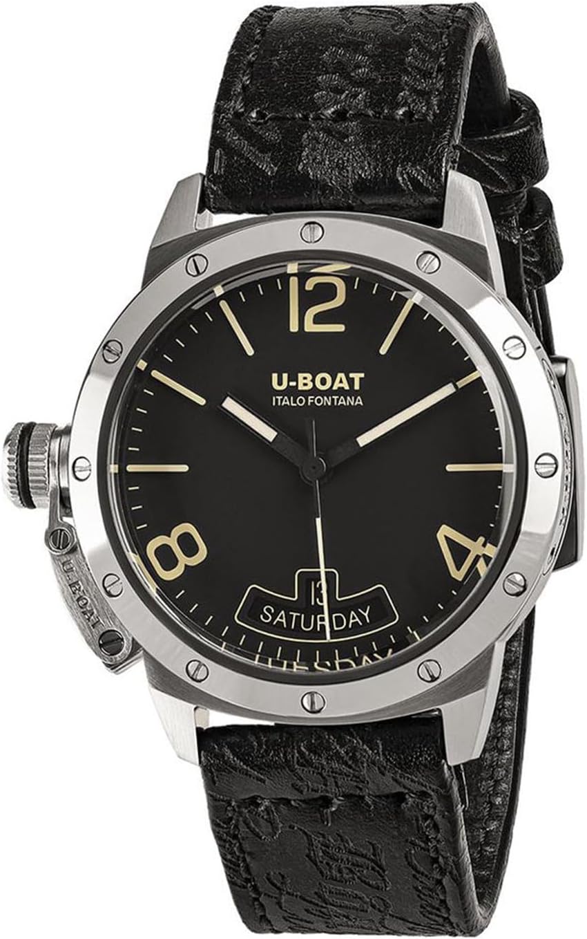 U-Boat - Lefty Classico, Black Stainless Men's Automatic Watch - 8890