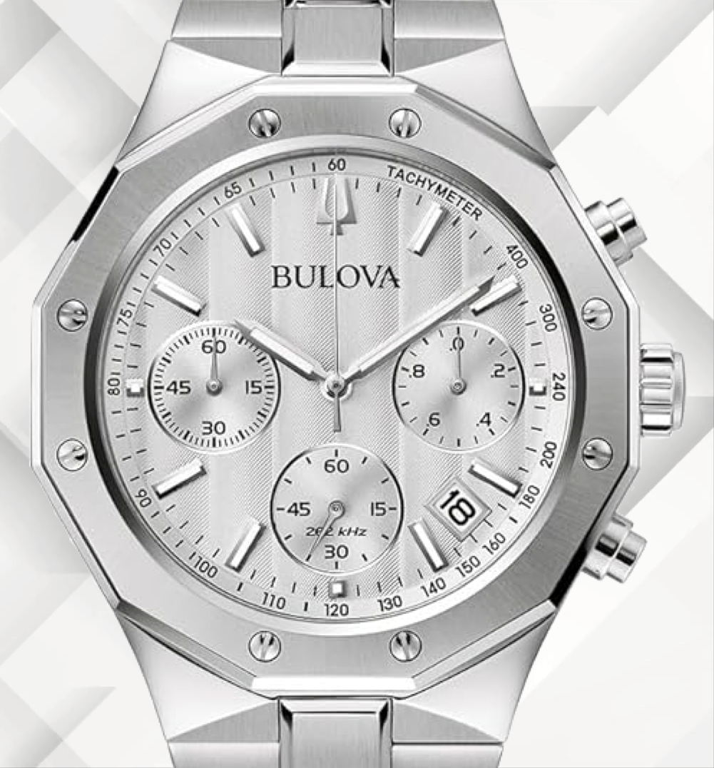 Bulova - Classic Silver Dial Stainless Steel Men's Quartz Watch - 96B408