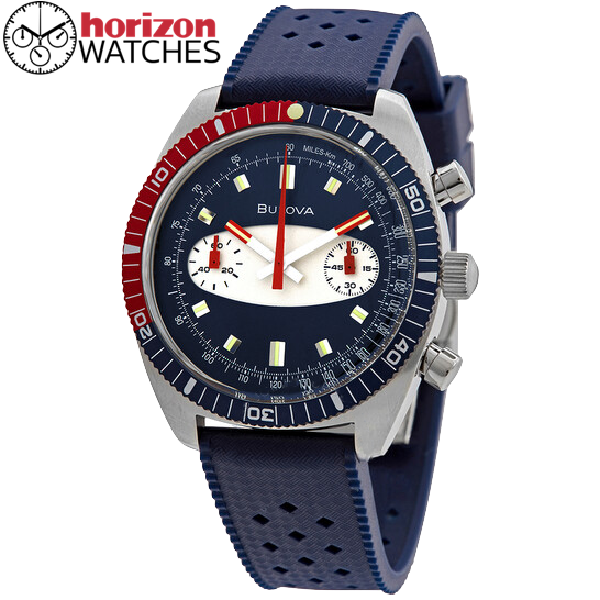 Bulova - Surfboard, Chronograph Stainless Steel Blue Dial Men's Watch - 98A253