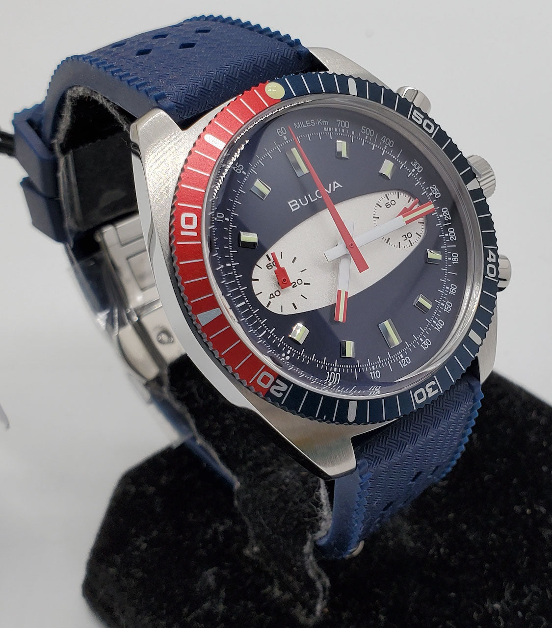 Bulova - Surfboard, Chronograph Stainless Steel Blue Dial Men's Watch - 98A253