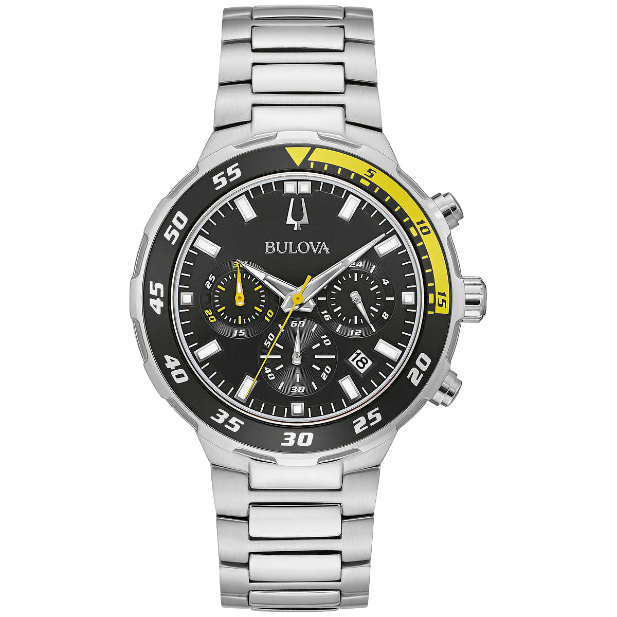 Bulova - Chronograph Sport, Stainless Steel Men's Quartz Watch - 98B378