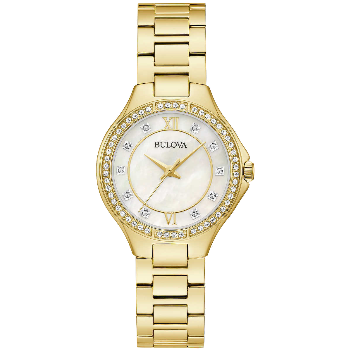 Bulova - Gold Stainless Steel Women's Quartz Watch - 98L295