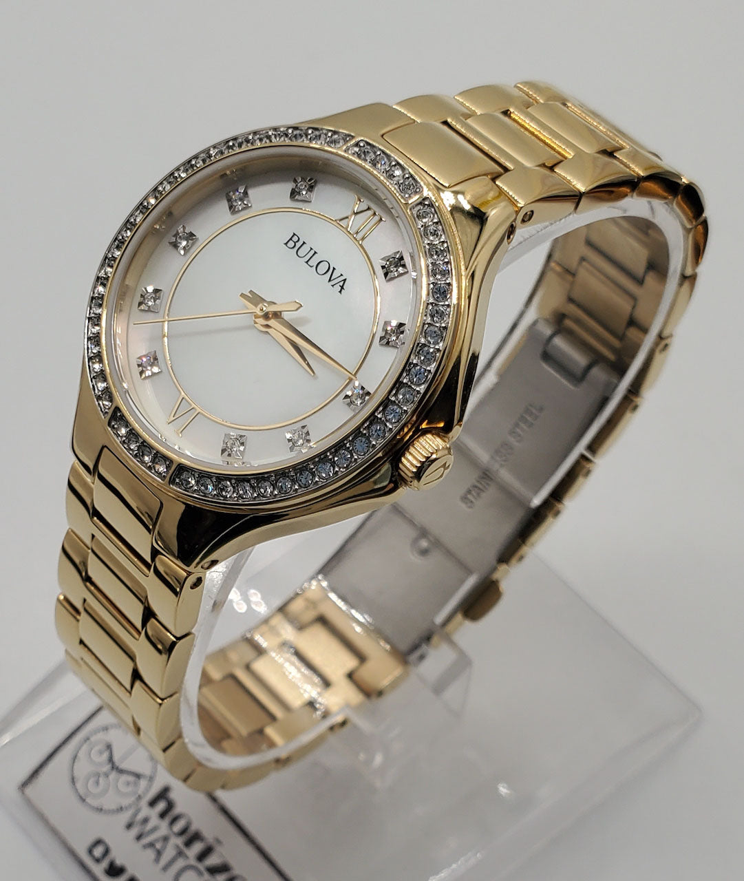 Bulova - Gold Stainless Steel Women's Quartz Watch - 98L295