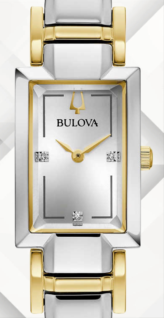 Bulova - Classic Diamond Two-Tone Stainless Steel Quartz Women's Watch - 98P229