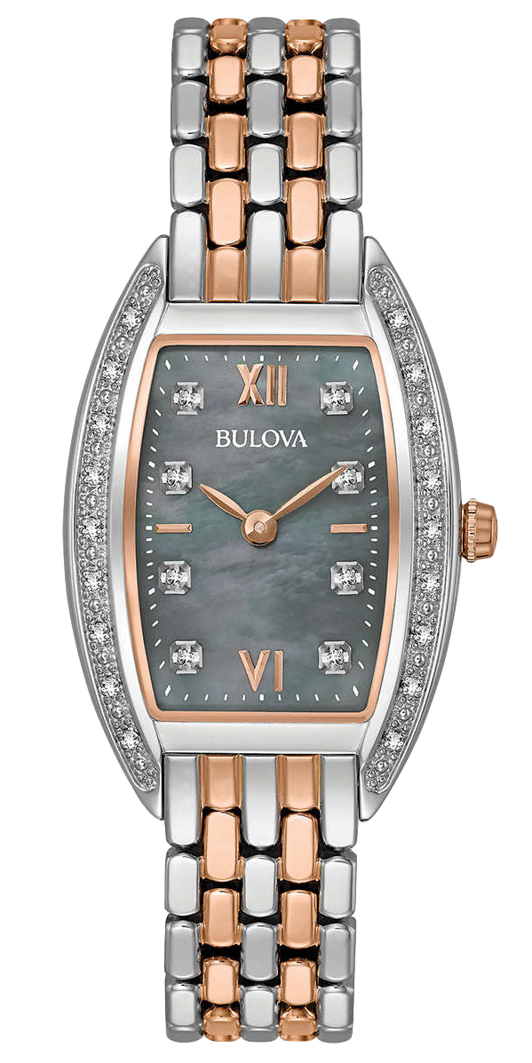 Bulova - Classic Diamond Two-Tone Stainless Steel Quartz Women's Watch - 98R232