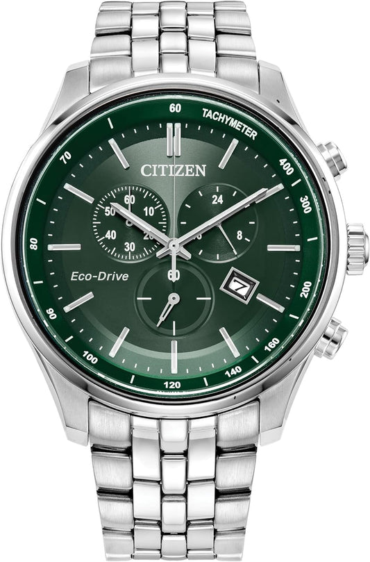 Citizen Eco-Drive Classic Corso, Stainless Chronograph Sapphire Men's Quartz Watch - AT2149-85X