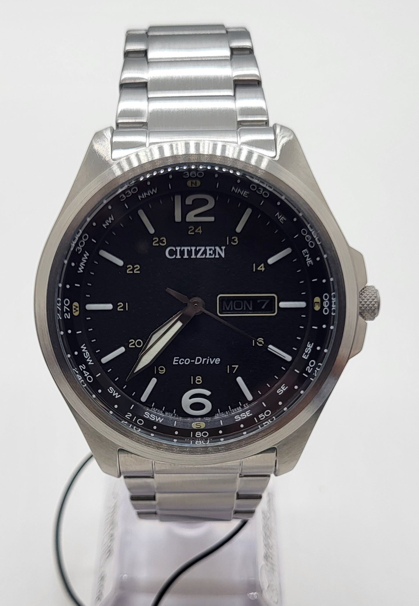 Citizen Eco-Drive Black Dial Stainless Steel Men's Quartz Watch - AW0110-82E