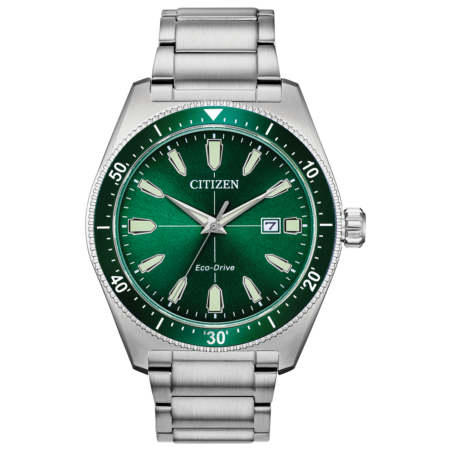 Citizen Vintage Brycen Sport Eco-Drive Green Dial Watch - AW1598-70X