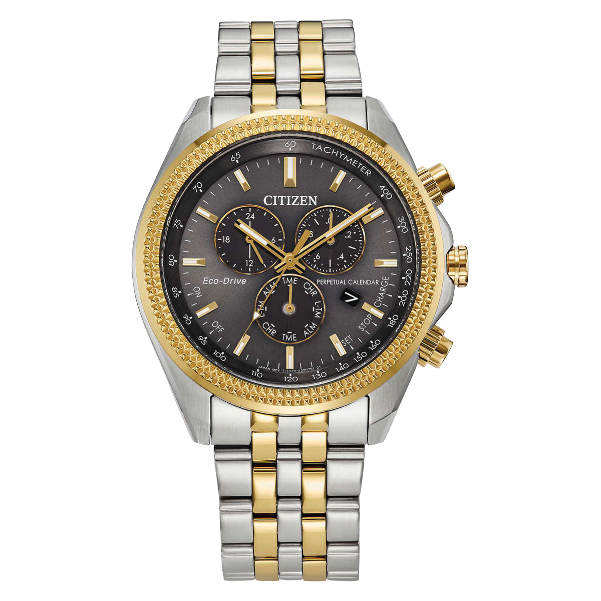 Citizen Eco-Drive Sport Luxury Perpetual Chronograph Stainless Steel Men's Quartz Watch BL5564-55H