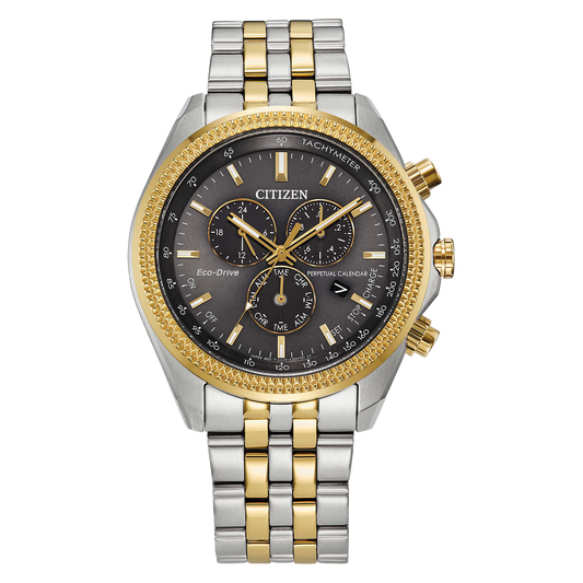 Citizen Eco-Drive Sport Luxury Perpetual Chronograph Stainless Steel Men's Quartz Watch BL5564-55H