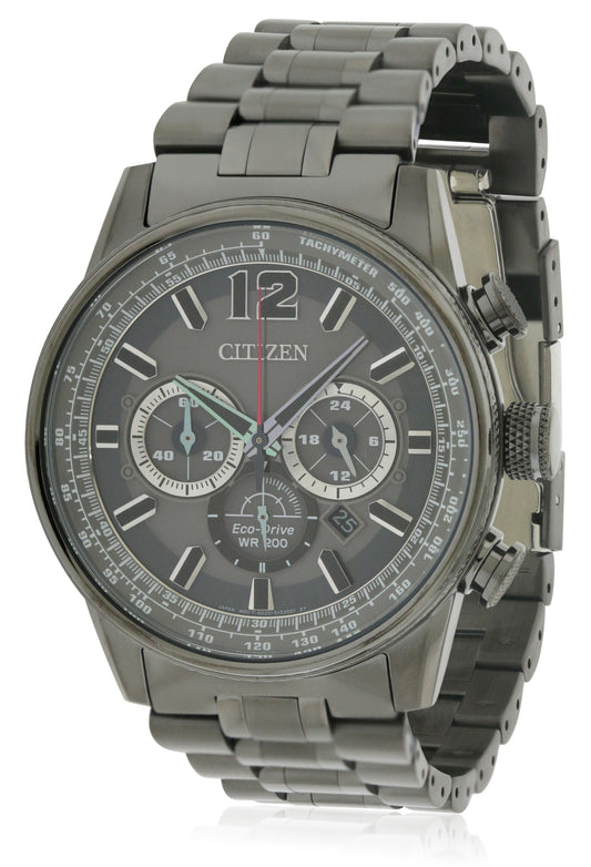 Citizen Eco-Drive Nighthawk, Black Stainless Men's Quartz Watch - CA4377-53H