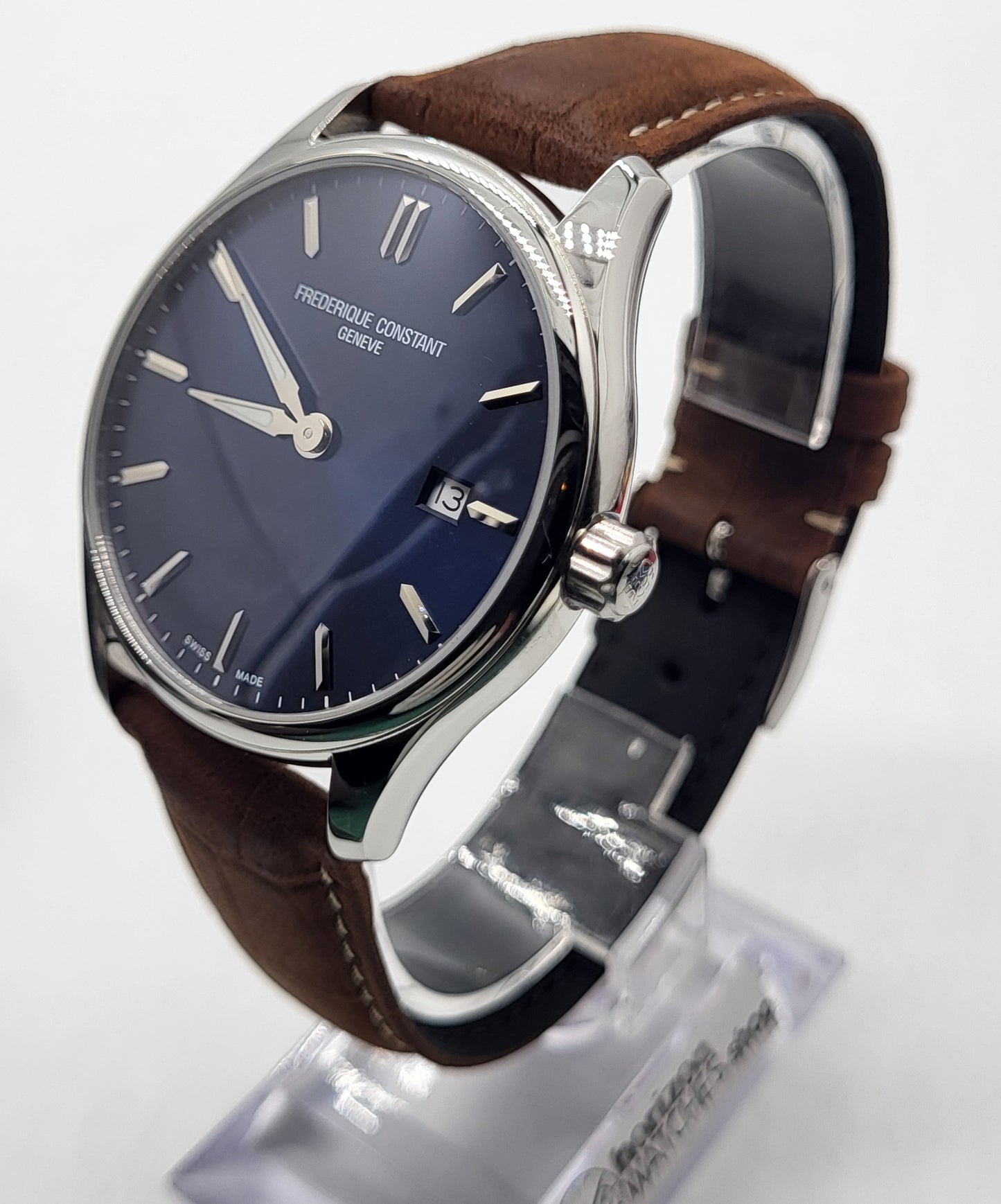 Frederique Constant - Leather Stainless Men's Quartz Watch - FC-220NS5B6