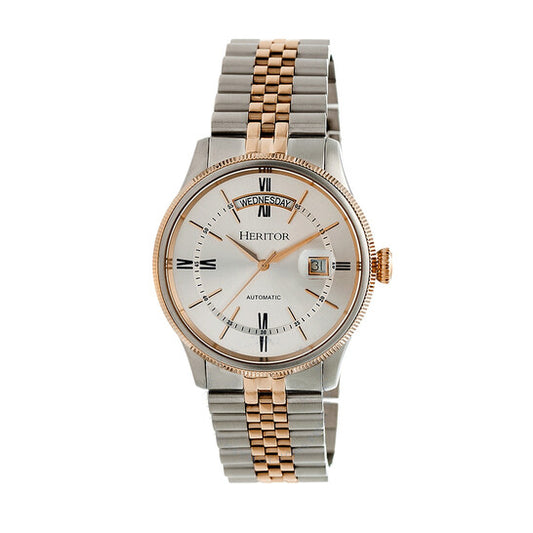 Heritor - Vernon, Two-Tone Stainless Steel Automatic Men's Watch - HERHR5804