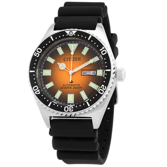 Citizen Eco-Drive Promaster Diver Automatic Orange Dial Men's Watch - NY0120-01Z