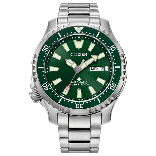 Citizen Promaster Diver Automatic Green Dial Men's Watch - NY0151-59X