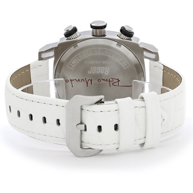 RITMO MUNDO - Racer, Chronograph White Leather Stainless Men's Quartz Watch - 2221/4