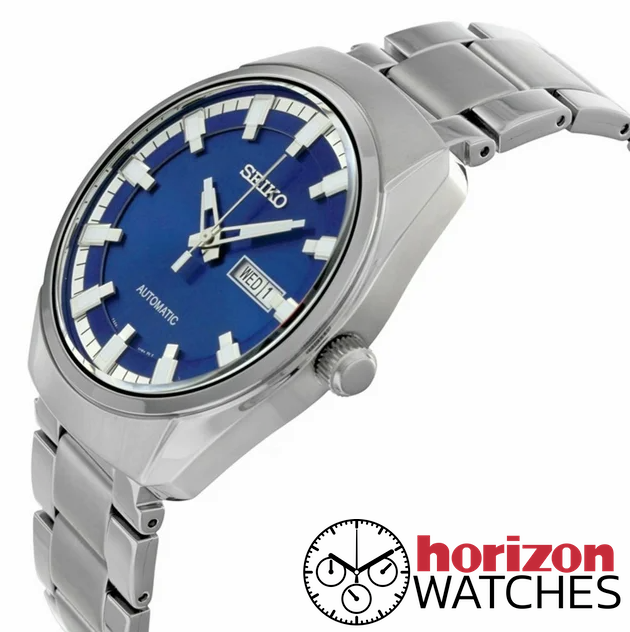 Seiko - Recraft, Stainless Steel Blue Dial Men's Automatic Watch - SNKN41