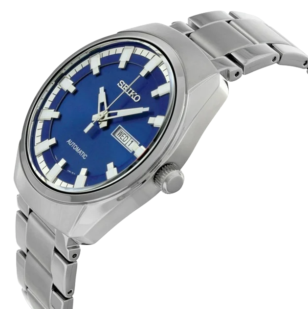 Seiko - Recraft, Stainless Steel Blue Dial Men's Automatic Watch - SNKN41