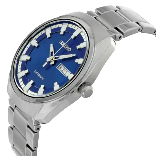 Seiko - Recraft, Stainless Steel Blue Dial Men's Automatic Watch - SNKN41