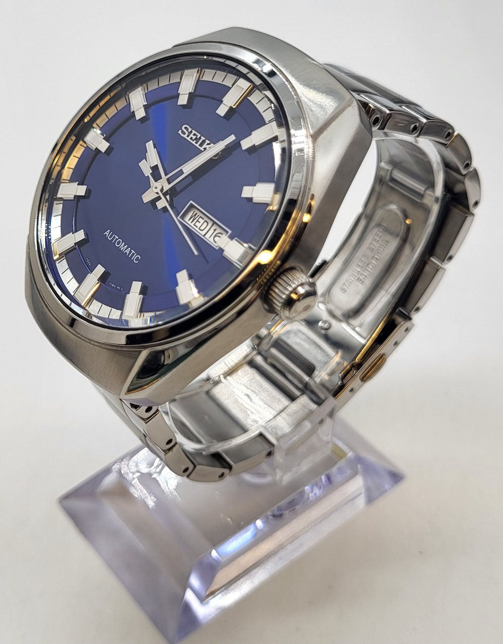 Seiko - Recraft, Stainless Steel Blue Dial Men's Automatic Watch - SNKN41