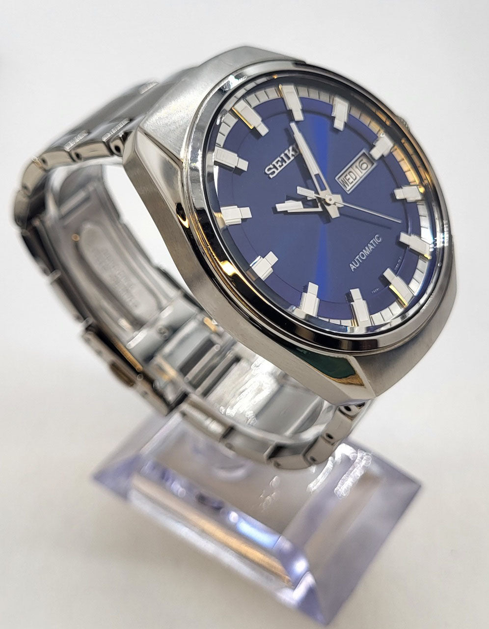 Seiko - Recraft, Stainless Steel Blue Dial Men's Automatic Watch - SNKN41