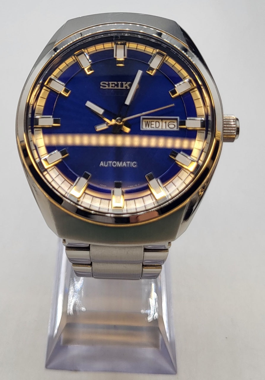 Seiko - Recraft, Stainless Steel Blue Dial Men's Automatic Watch - SNKN41