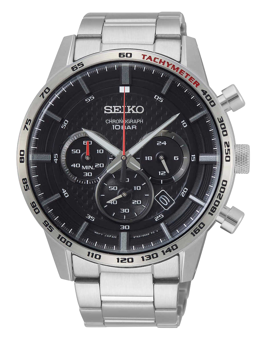 SEIKO Chronograph Stainless Men's Solar Quartz Watch SSB355