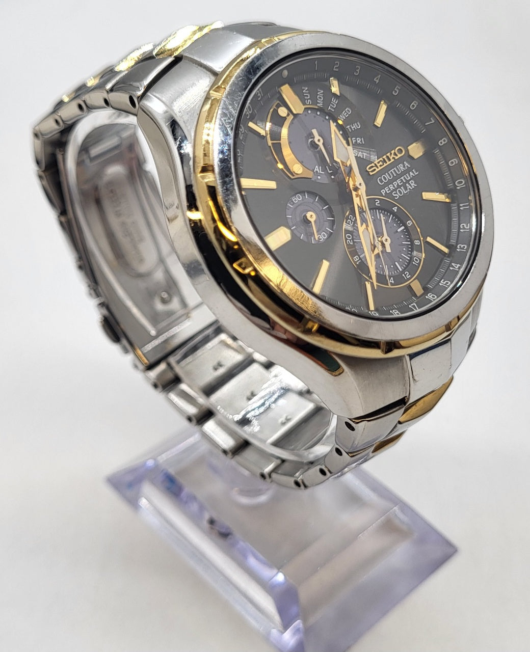 SEIKO - Coutura Collection, Perpetual Calendar Two-Tone Stainless Steel Solar Quartz Watch - SSC376