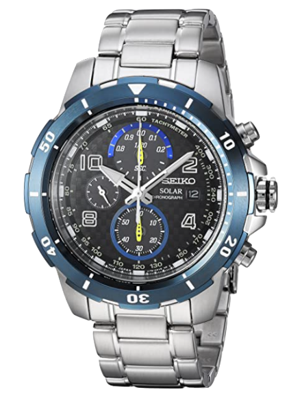 SEIKO - Jimmie Johnson Chrono Solar Black Dial Men's Watch - SSC637