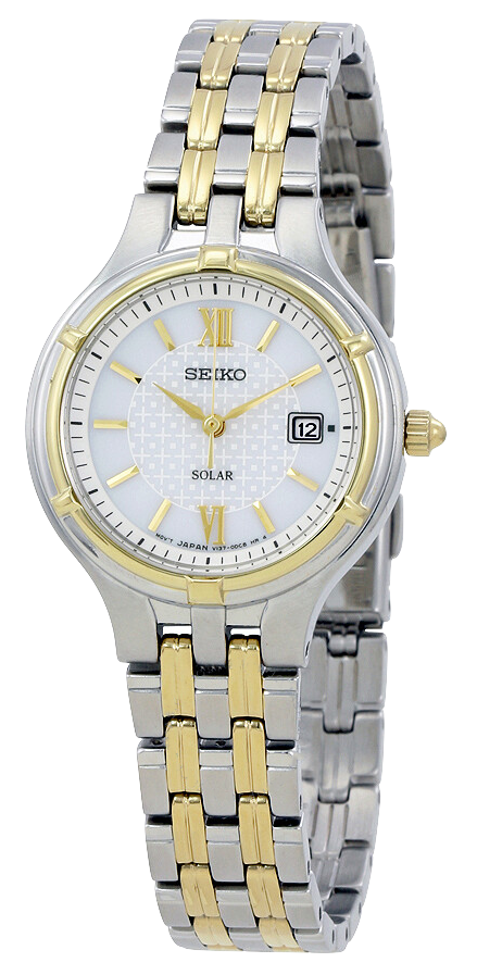 Seiko - Silver Dial Solar Women's Quartz Watch - SUT218