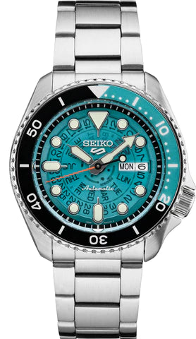 SEIKO - 5 Sports, Stainless Steel Blue Dial Automatic Men's Watch - SRPJ45