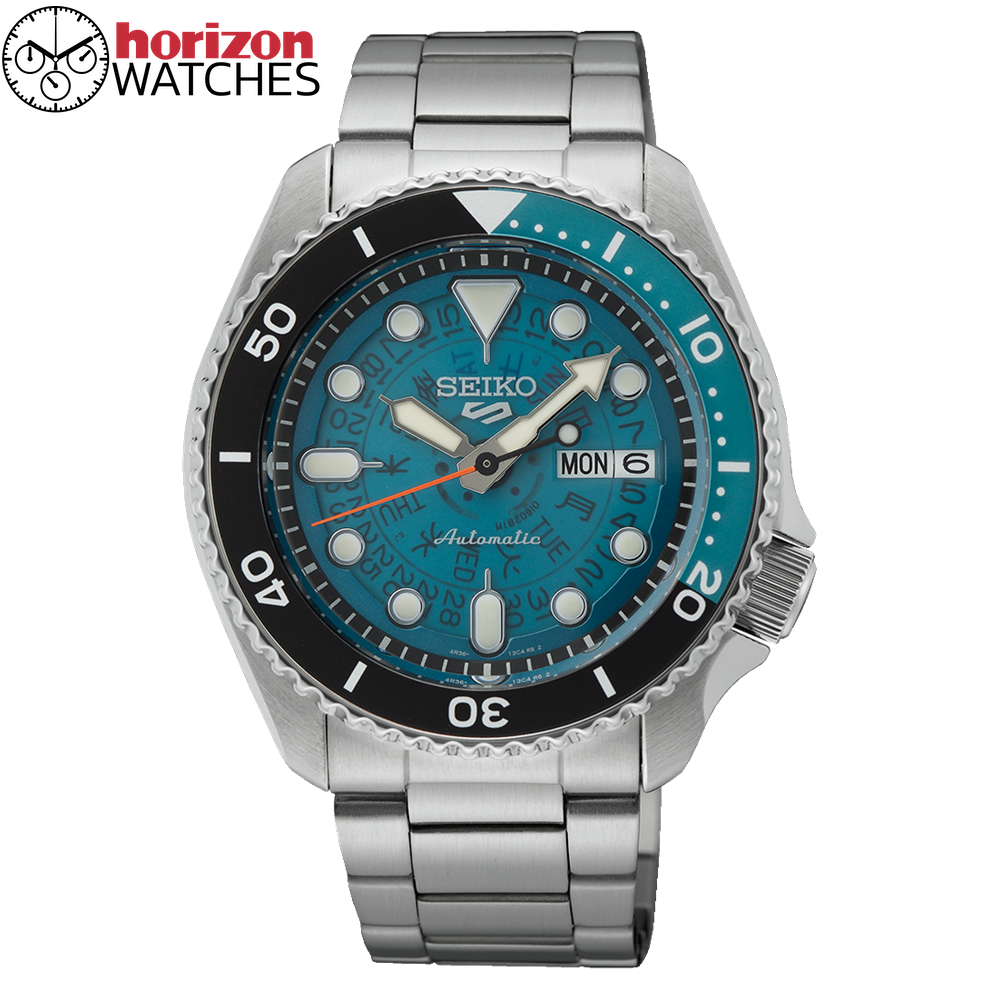 SEIKO - 5 Sports, Stainless Steel Blue Dial Automatic Men's Watch - SRPJ45