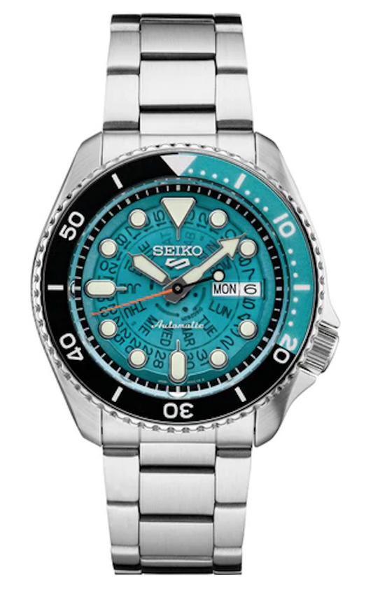 SEIKO - 5 Sports, Stainless Steel Blue Dial Automatic Men's Watch - SRPJ45