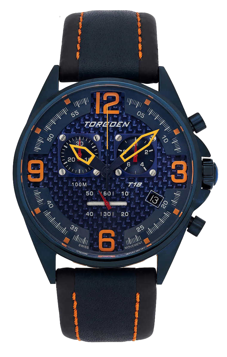 TORGOEN - T18, Stainless Carbon Fiber Leather Men's Quartz Watch - TN/1119
