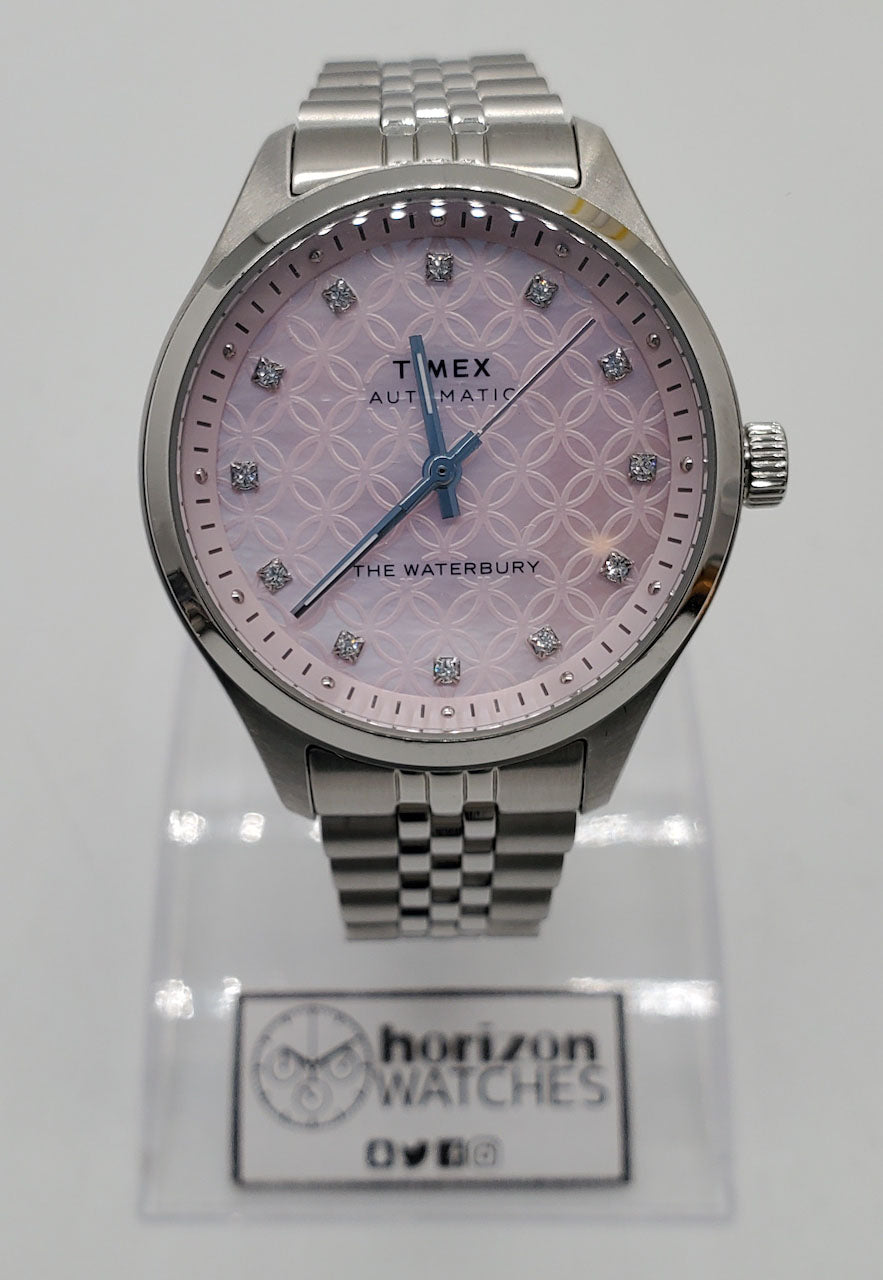 Timex - Waterbury, White Stainless Steel Women's Automatic Watch - TW2U53300VQ
