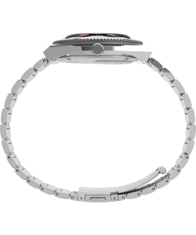 Timex Q GMT 38mm Stainless Steel Bracelet Men's Quartz Watch - TW2V38000VQ