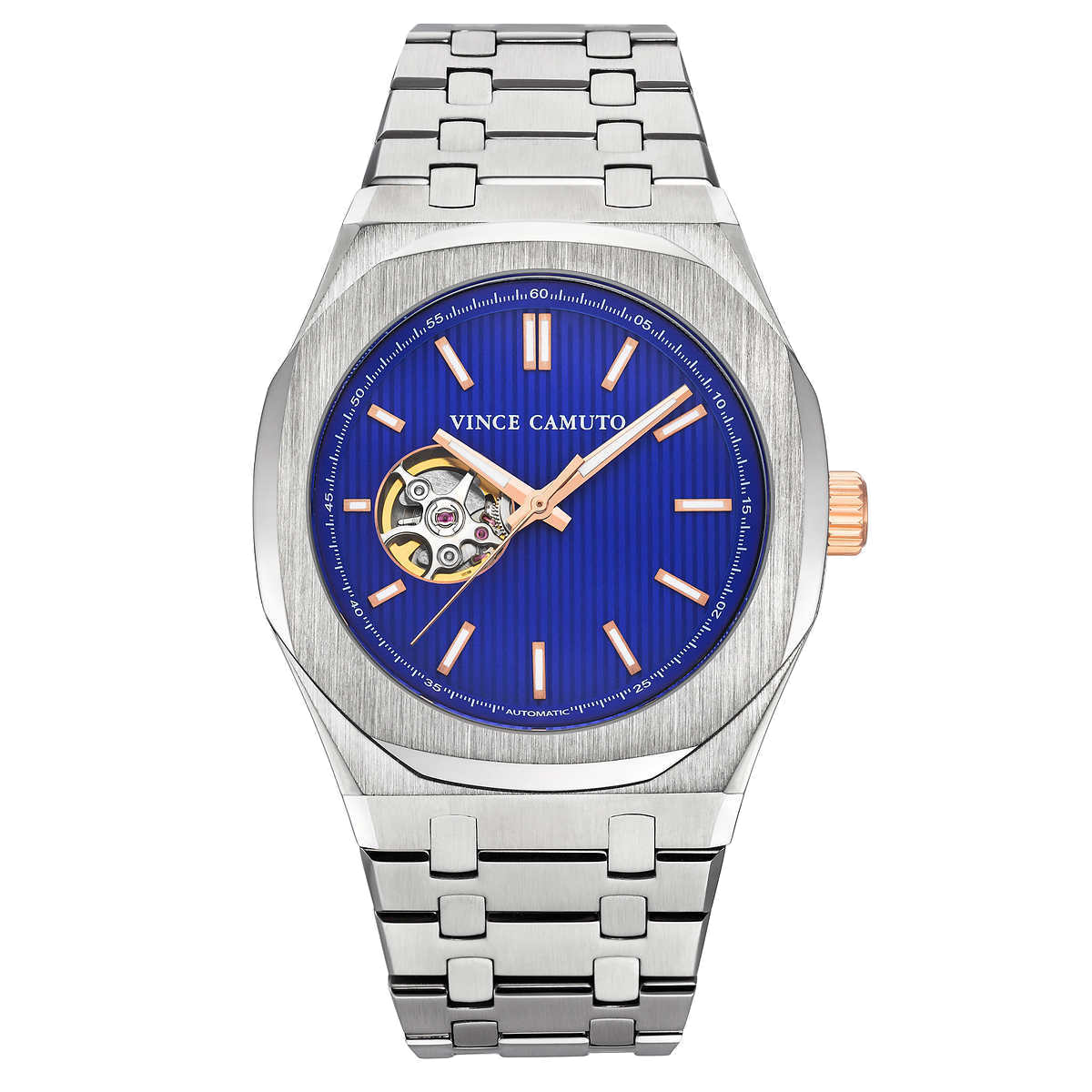 Vince Camuto - Falco, Stainless Steel Men's Automatic Watch - VC/1156BLSV